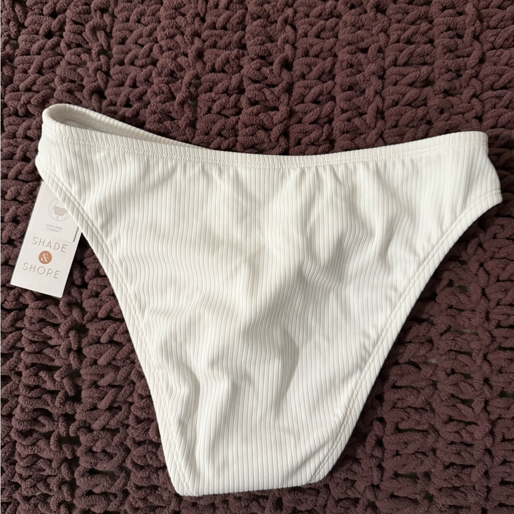 Shade & Shore White Swim Bottom - Picture 2 of 4